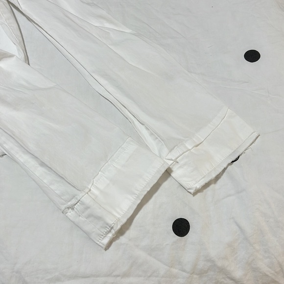 True Religion Off The Shoulder Distressed Cropped Button Blouse Shirt - Picture 5 of 12